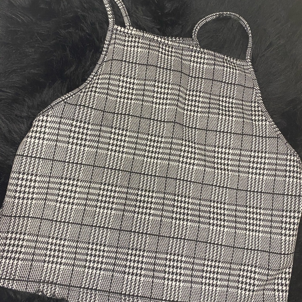 Plaid halter top